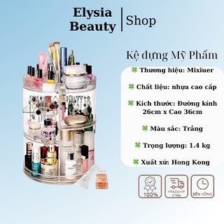 Kệ đựng mỹ phẩm - kệ mỹ phẩm 360/ kệ mỹ phẩm nhựa/ kệ mỹ phẩm 4 tầng - luxe032, gona018