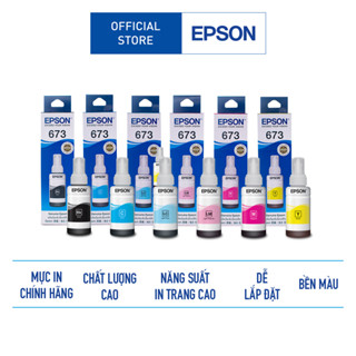 Mực In Chính Hãng Epson T673 Dùng Cho Máy L805/L850/L1800 Cung Cấp Giải Pháp In Chất Lượng Cao Rõ Nét