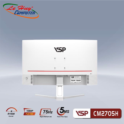 Màn hình máy tính cong VSP CM2705H FullHD 75Hz Trắng