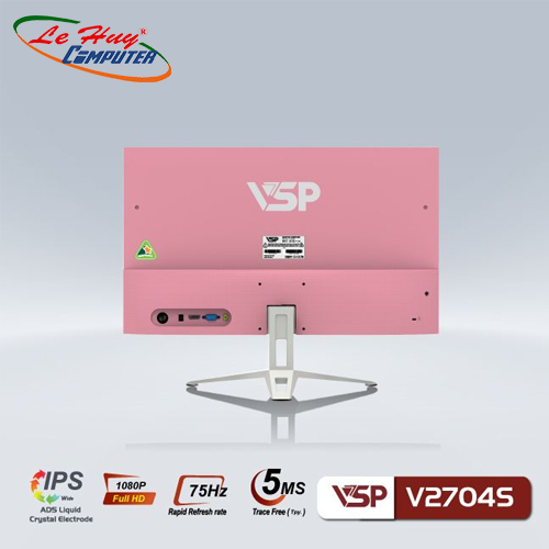 Màn hình máy tính VSP V2704S FullHD 75Hz 5ms IPS Hồng