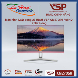 Màn hình máy tính cong VSP CM2705H FullHD 75Hz Hồng