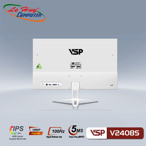 Màn hình máy tính VSP V2408S FullHD 100Hz 1MS IPS Trắng