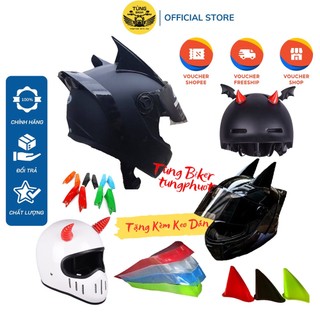 Đuôi Gió, Sừng Batman, Sừng Rùa, Sừng Nhỏ, Sừng Trâu, Cánh Dơi Gắn Trang Trí Mũ Bảo Hiểm Full face