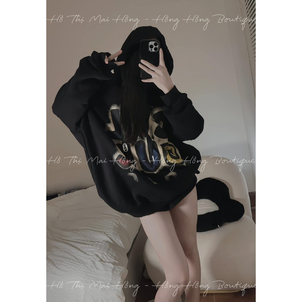 Áo Hoodie Nam Nữ Dáng Rộng Họa Tiết Chữ Colour TL09
