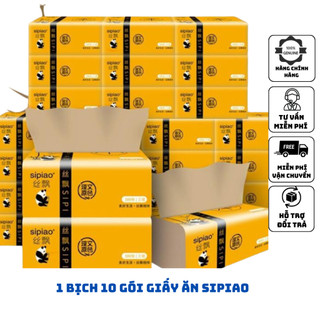 Giấy ăn gấu trúc sipiao nội địa trung 1 bịch 10 gói giấy ăn cao cấp siêu dai