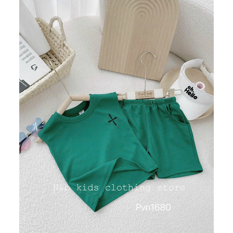 Giá sỉ: 8-28kg Set quần jean mềm áo cotton hình cho bé trai