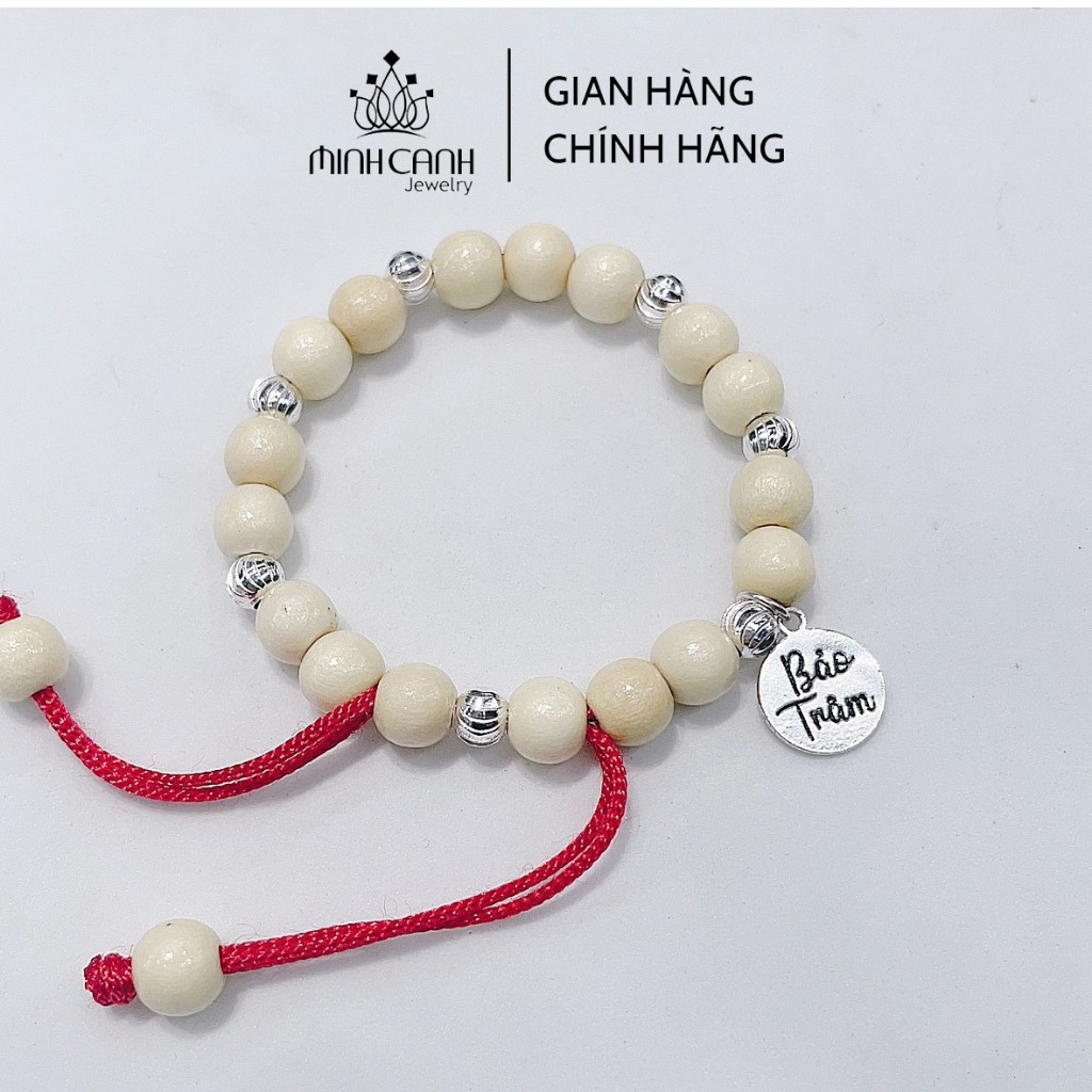 Vòng Dâu Tằm Bạc Mix Thẻ Tên, Khắc Tên Cho Bé - Minh Canh Jewelry