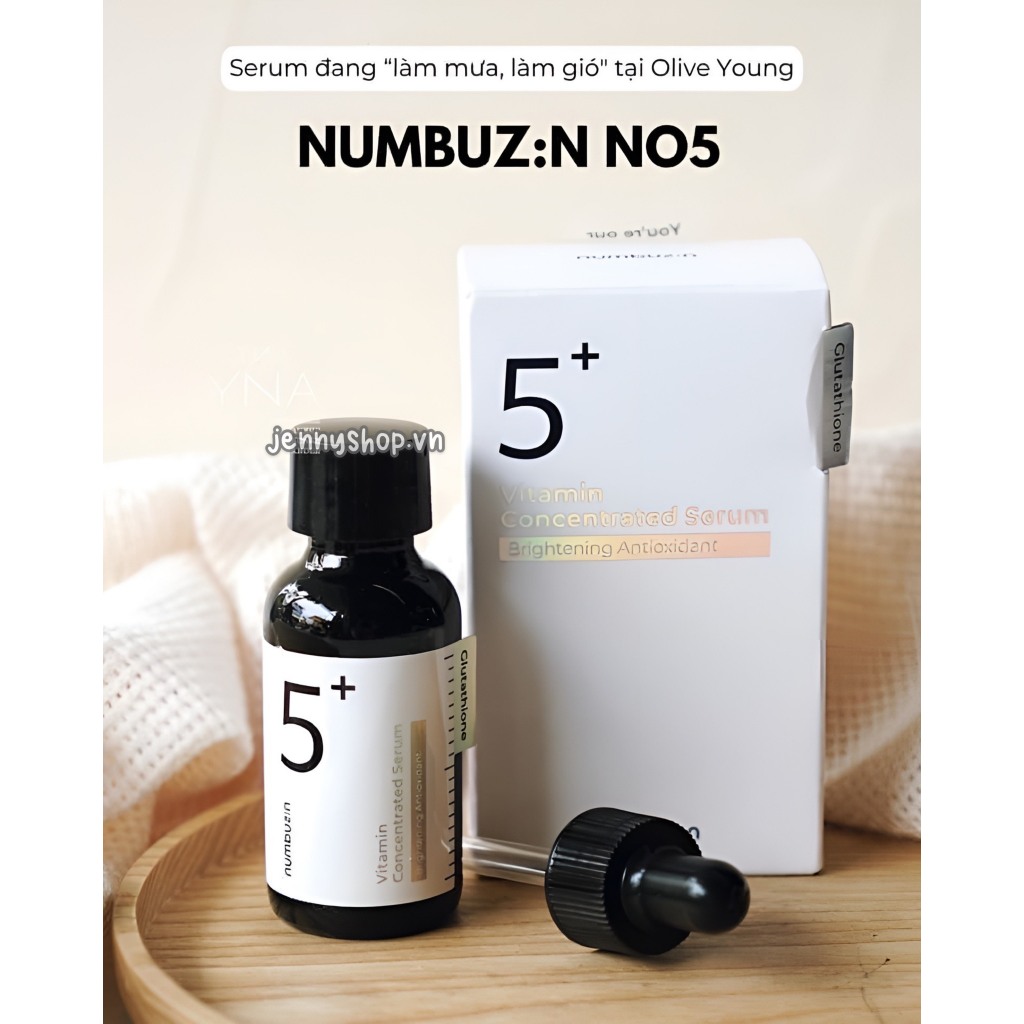 Tinh Chất Dưỡng Trắng Numbuzin No.5+ Vitamin Concentrated Serum 30ml