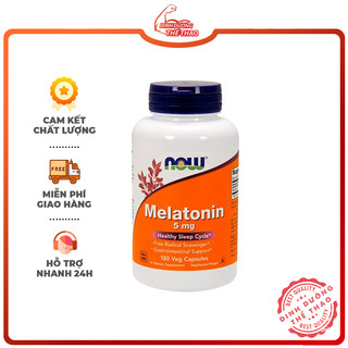  Melatonin Hỗ Trợ Giấc Ngủ Ngon Và Sâu Một Cách Tự Nhiên Không Gây Mệt Now Melatonin 5mg  180 viên  