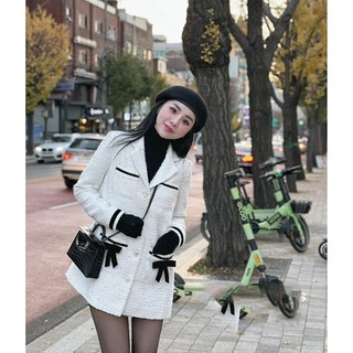 Đầm Dạ Xuông Túi Nơ Thiết Kế Dáng Chữ A Tiểu Thư V5078 - Lolla fashion