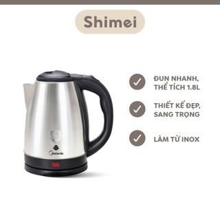 Ấm siêu tốc inox thái lan malanda cao cấp dung tích 1,8l, ấm siêu tốc inox 304, không gỉ sét
