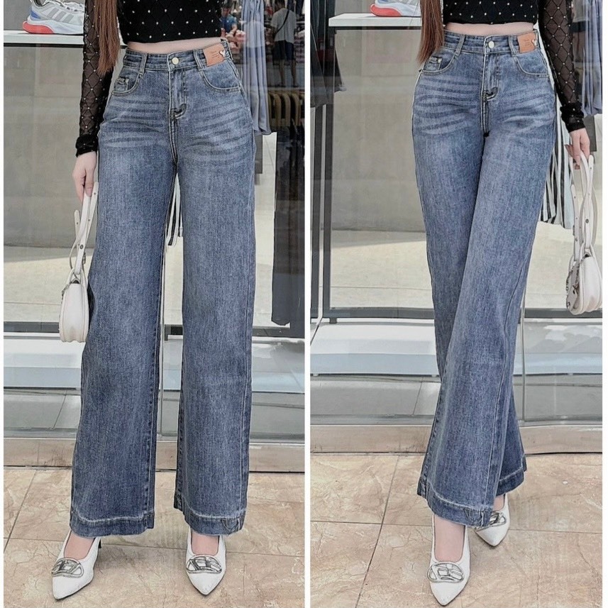 Quần Jean nữ suông ống rộng công sở JE02 by MIÊN Store