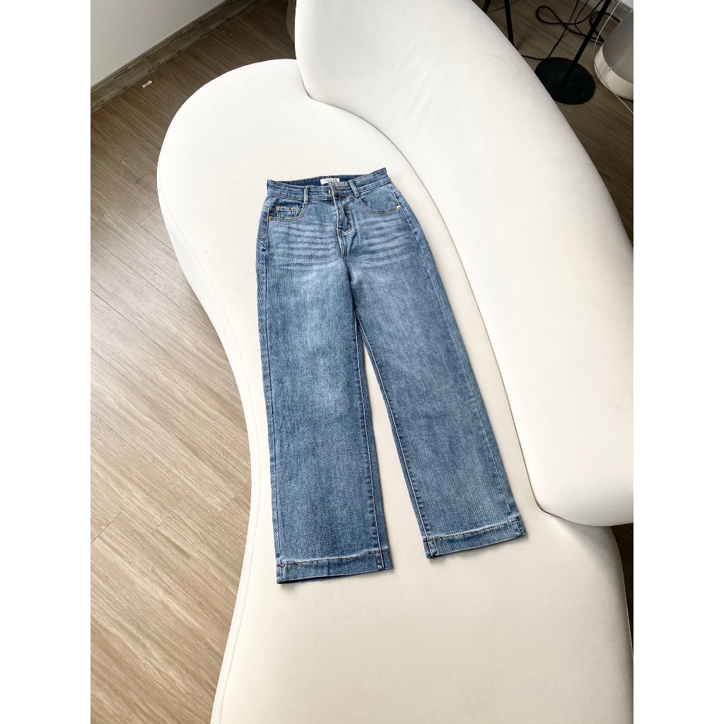 Quần Jean nữ suông ống rộng công sở JE02 by MIÊN Store