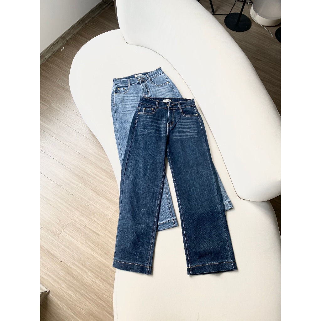 Quần Jean nữ suông ống rộng công sở JE02 by MIÊN Store