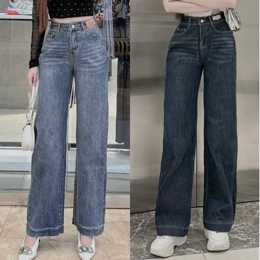 Quần Jean nữ suông ống rộng công sở JE02 by MIÊN Store