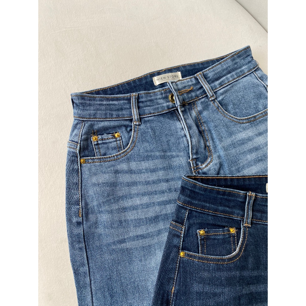 Quần Jean nữ suông ống rộng công sở JE02 by MIÊN Store