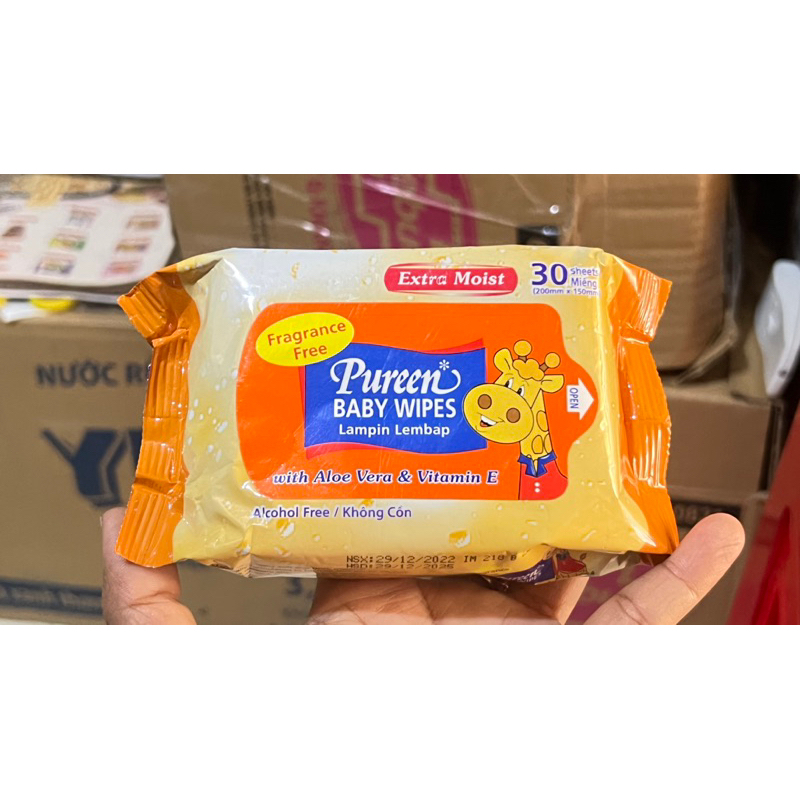 Khăn ướt Pureen chính hãng cao cấp không mùi đảm bảo an toàn cho bé Baby