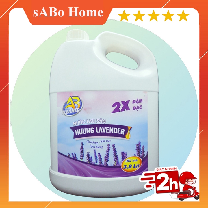Nước lau sàn AB hương Lavender chiết xuất thiên nhiên giúp sàn nhà sáng bóng và ngát hương thơm - Can 3,8 Lít