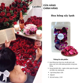 Cánh hoa hồng khô sấy lạnh/ hoa khô thả bồn tắm/ ngâm chân thư giãn