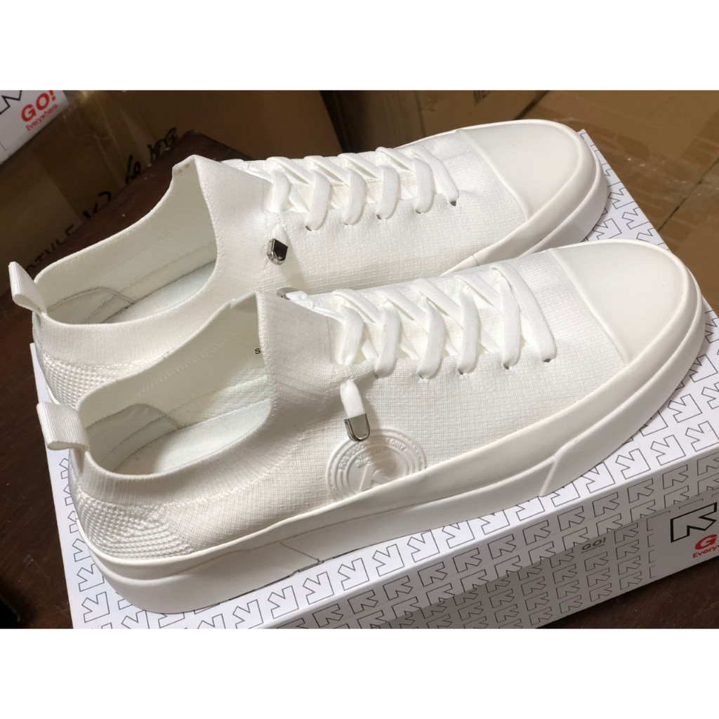 Giày Sneaker nam, giày thể thao Nam, "BLACK&WHITE" #forpersonal use only, bản full Trắng, mã SM-048 White