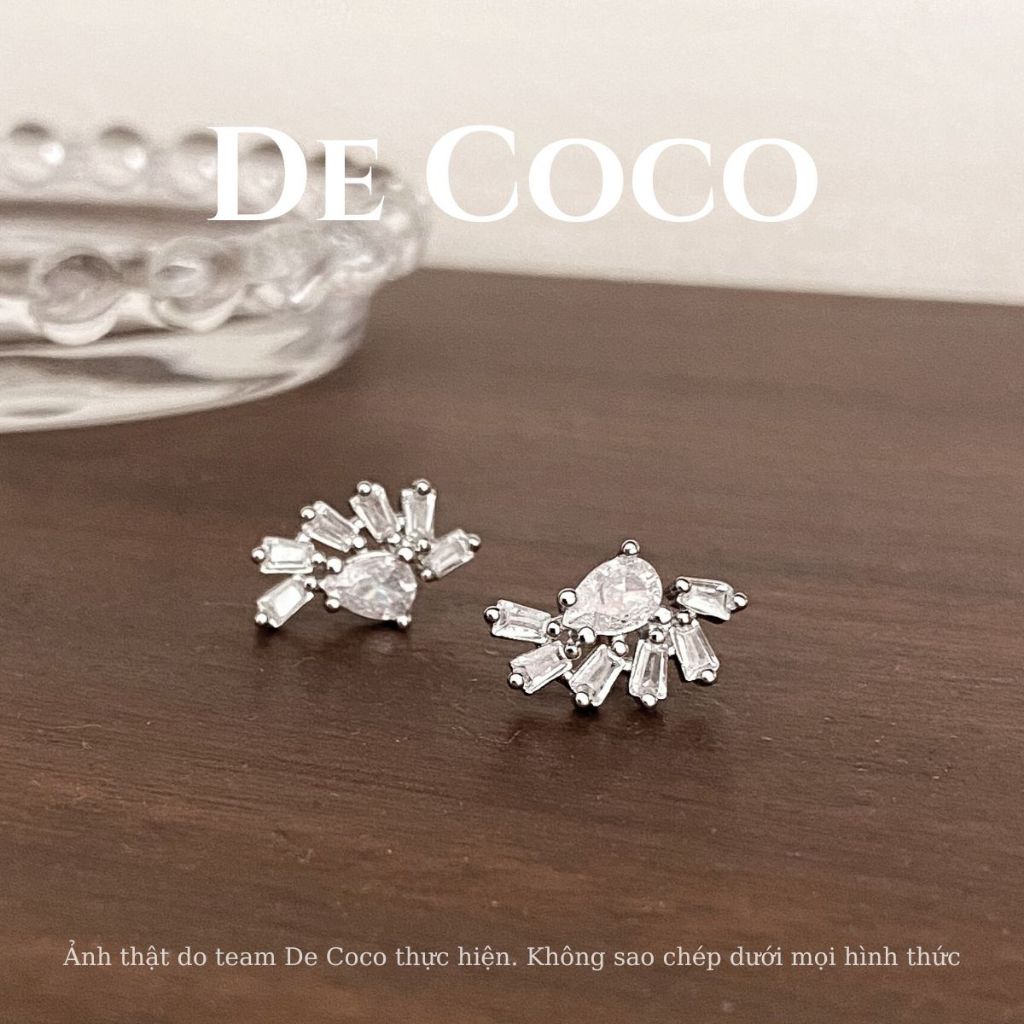 Khuyên tai nữ De Coco Claire đính đá