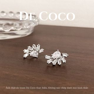 Khuyên tai nữ De Coco Claire đính đá