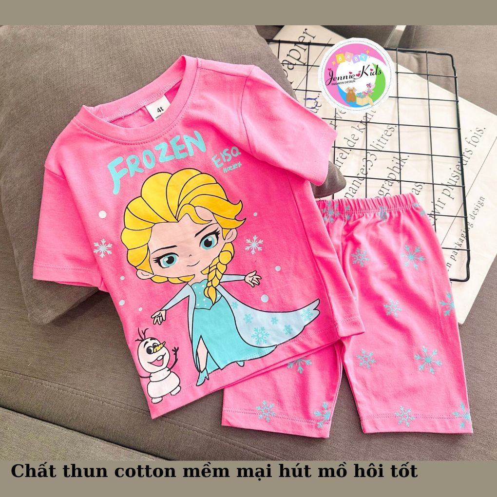 Đồ bộ ngố bé gái hình thú thun cotton 4 chiều Jennie kids thấm hút mồ hôi tốt J408