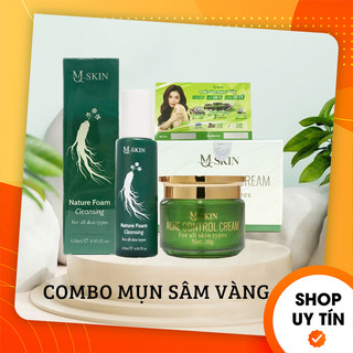 Combo cao mụn sâm vàng mq skin