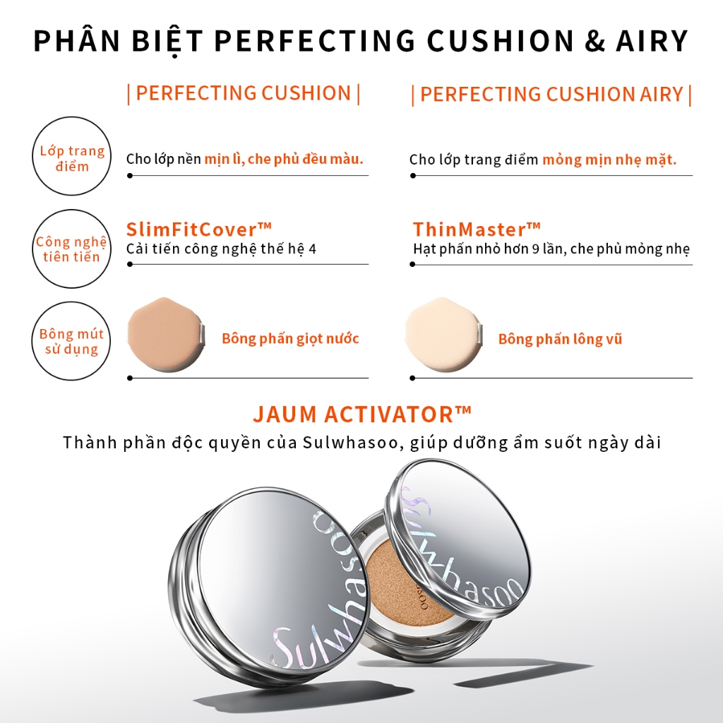 [MỚI] Phấn Nước Trang Điểm Kèm Lõi 15G*2 - Sulwhasoo Perfecting Cushion