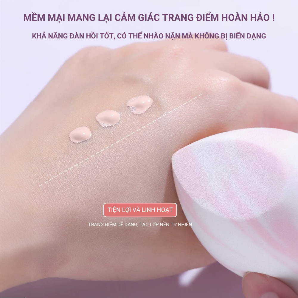 Mút Trang Điểm Tán Kem Nền KIYE Mềm Mại Đa Dạng Kiểu Dáng Tiện Dụng
