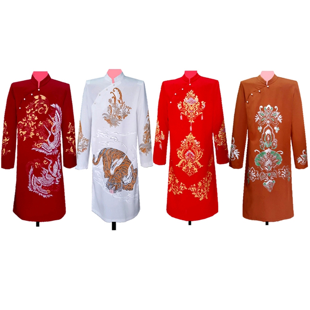 ÁO DÀI CÁCH TÂN NAM VẼ TAY HÀNG CAO CẤP
