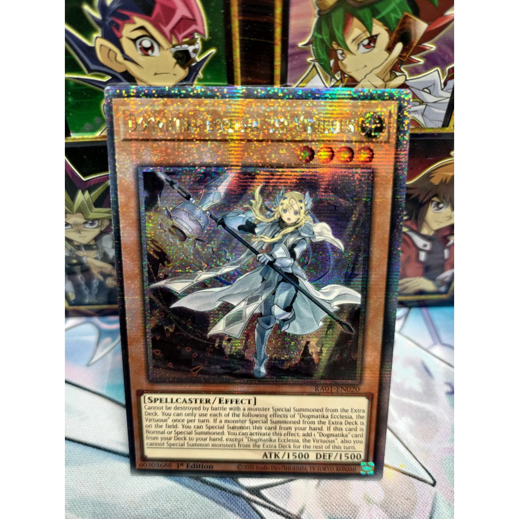 Thẻ bài Dogmatika Ecclesia, the Virtuous - RA01-EN020 - 25th , Ultimate, Collector, Platinum