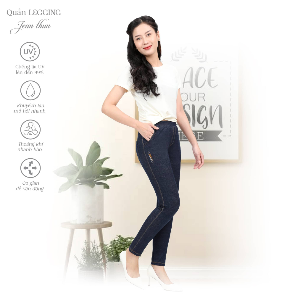 Quần lẻ nữ jean thun ống dài 508p 8053 thời trang và thanh lịch PALTAL