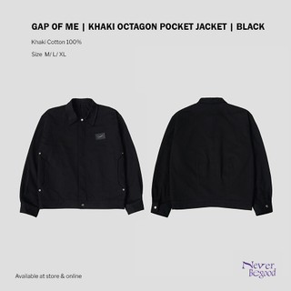 Áo khoác khaki Neverbegood Unisex Octagon Pocket Jacket Black