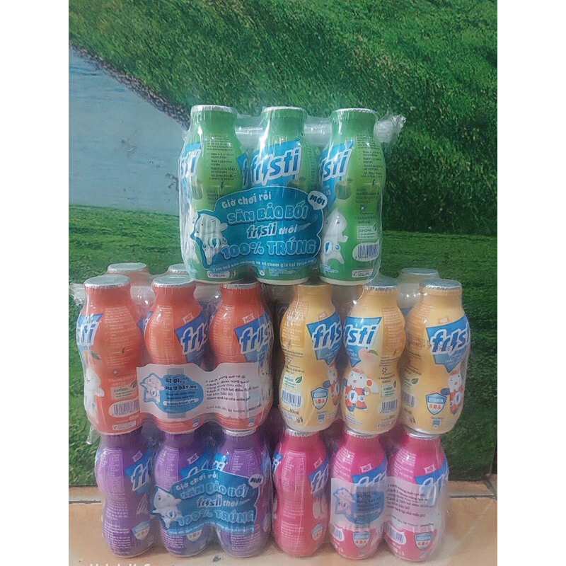 LỐC SỮA CHUA FRISTI ĐỦ VỊ ( 6 CHAI X80ml)