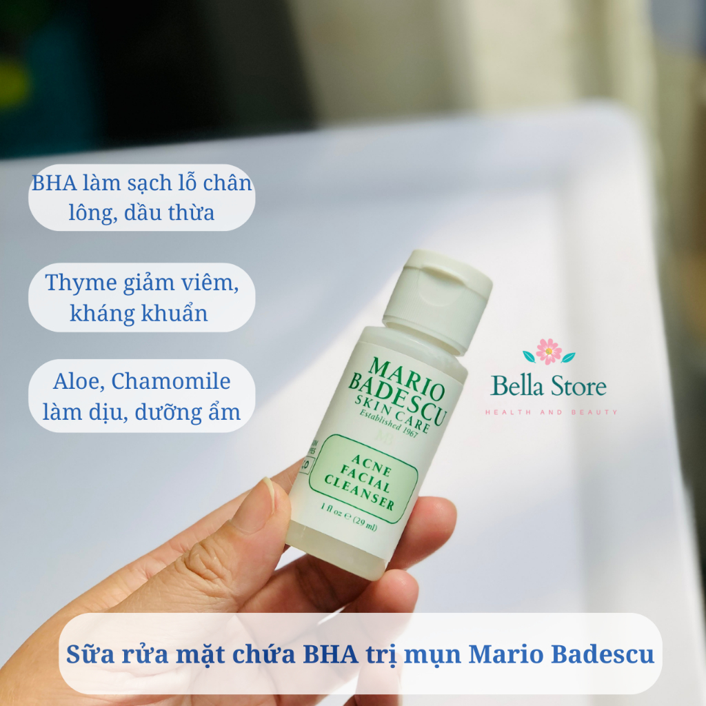 Sữa rửa mặt BHA giảm mụn ACNE Mario Badescu mini
