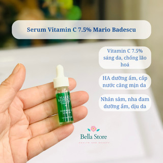 Serum Vitamin C sáng da mờ thâm Mario Basdecu mini