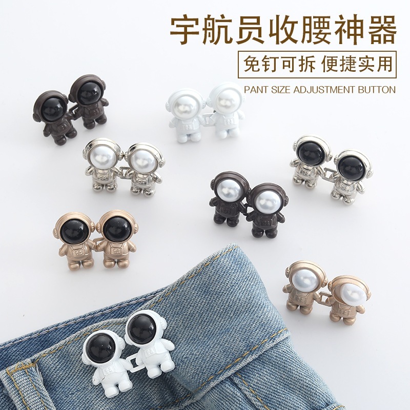 🧚🏻‍♀️Ganten🧚🏻‍♀️Bộ 2 Khóa Kẹp Thắt Lưng Quần jean Hình Phi Hành Gia Có Thể Điều Chỉnh