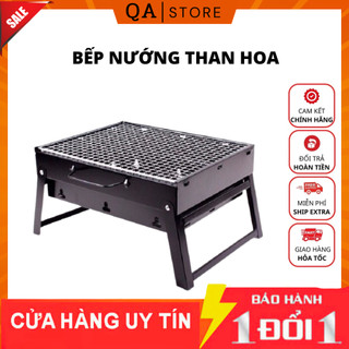 Bếp Nướng Than Hoa Vuông Ngoài Trời Không Khói Có Thể Gấp Gọn