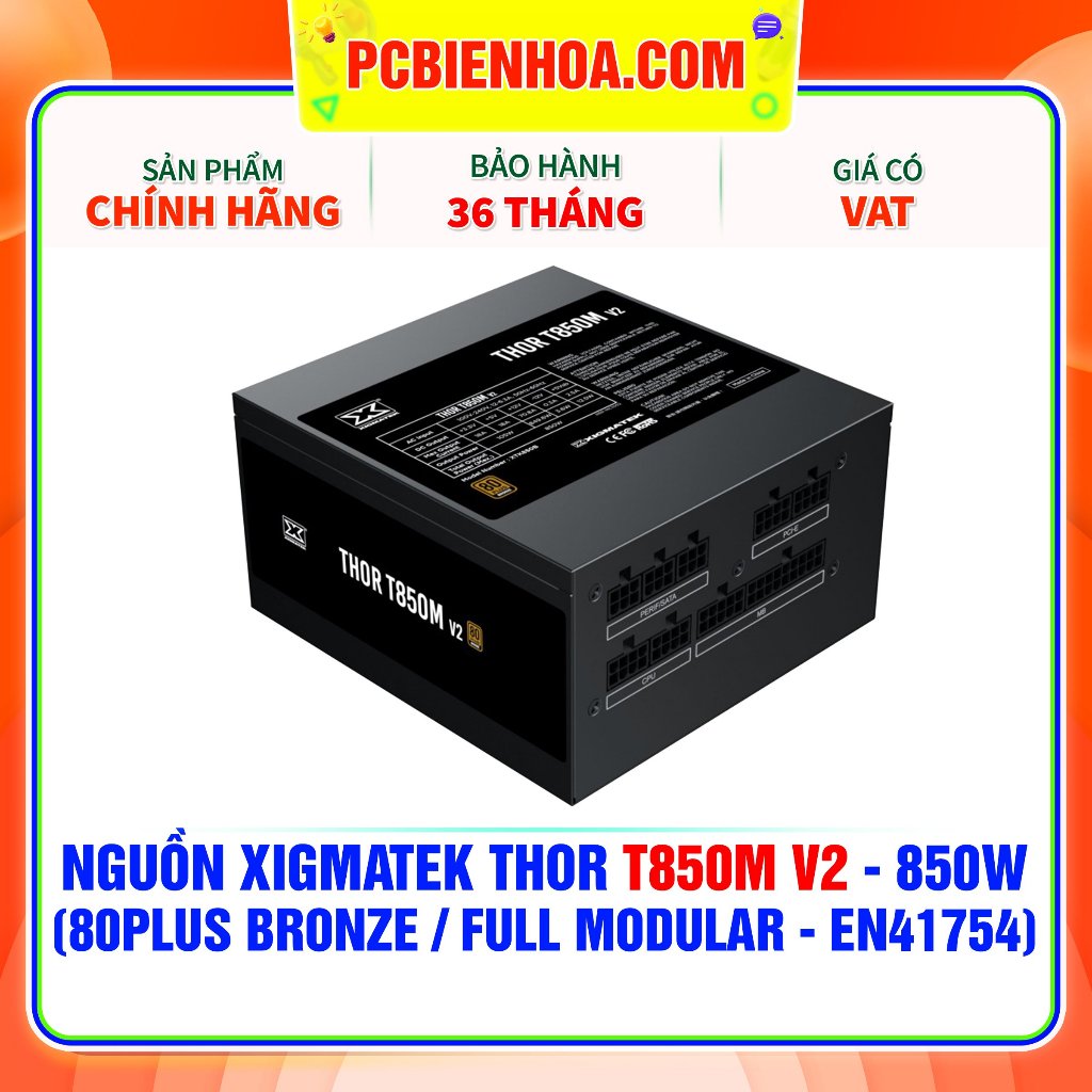 Nguồn Xigmatek Thor T850M V2 850W | Full Module, 80 Plus Broze-36T