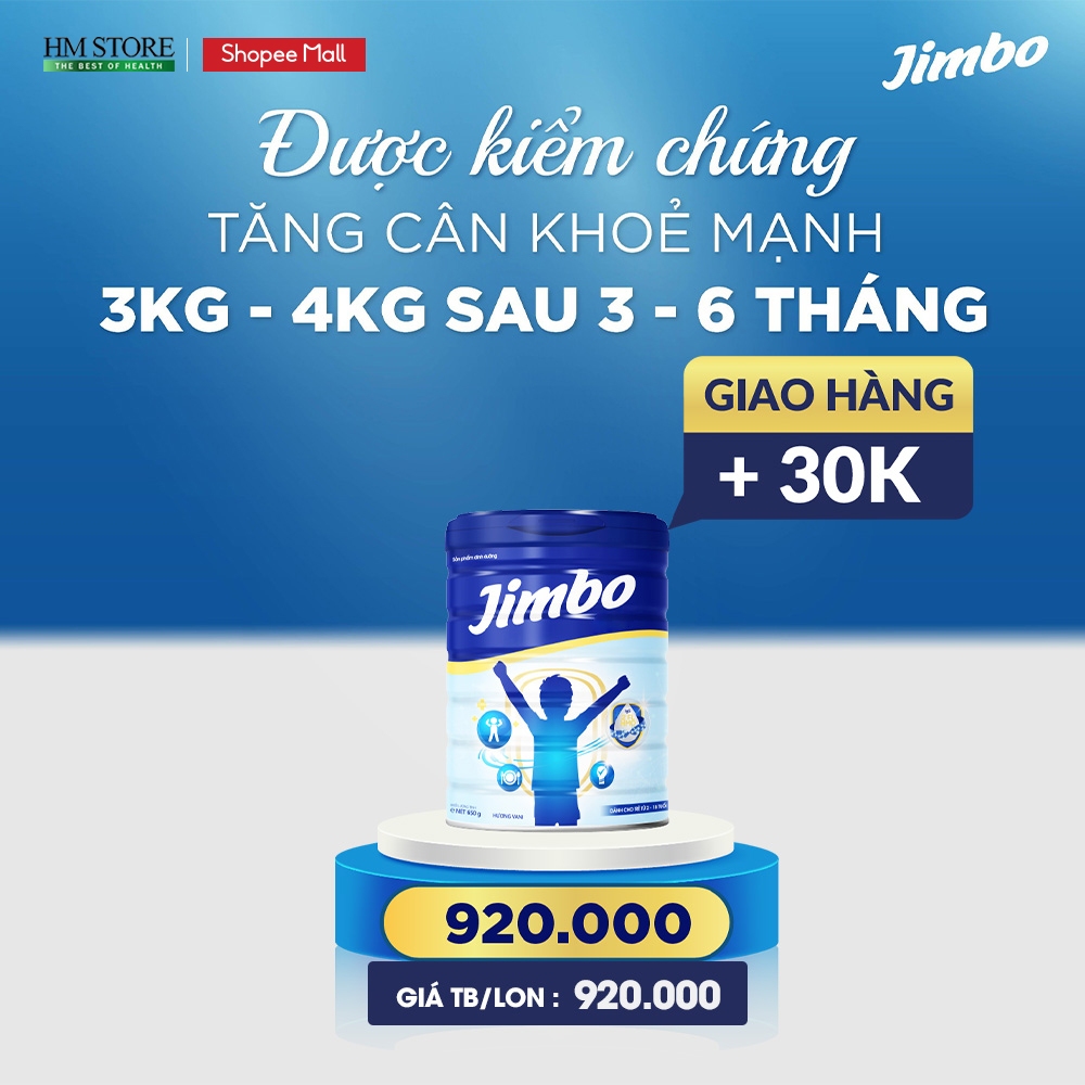 Sữa bột JIMBO tăng cân, tăng sức đề kháng cho trẻ từ 3 đến 18 tuổi