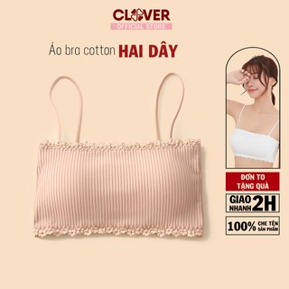 Áo Bra Cotton 2 Dây Nâng Ngực, Áo Lót Nữ Học Sinh Viền Ren - 636