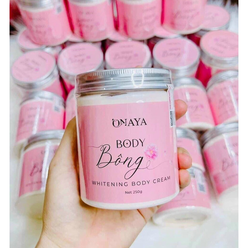 Kem Body Bông Onaya Dưỡng Trắng Da Toàn Thân Chính Hãng 250g