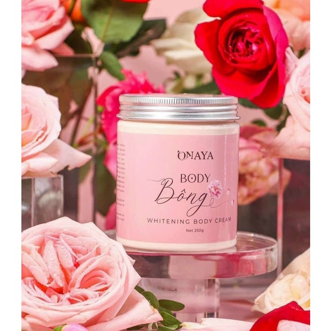 Kem Body Bông Onaya Dưỡng Trắng Da Toàn Thân Chính Hãng 250g