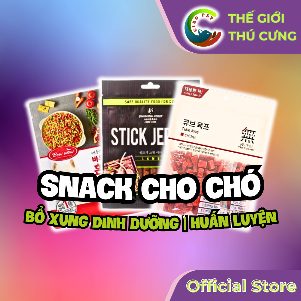 Snack bowwow các loại, phù hợp mọi giống chó | Tăng cường hệ miễn dịch,giúp huấn luyện dễ dàng hơn