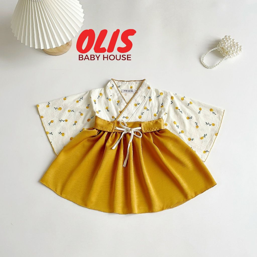 Kimono, đầm công chúa, đầm bé gái sơ sinh OLIS Baby House, size 3 - 18 kg
