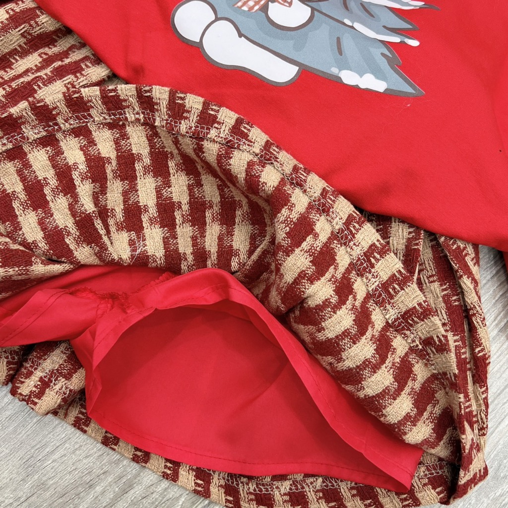 Set váy bé gái Jam & Jenny hình thỏ đỏ