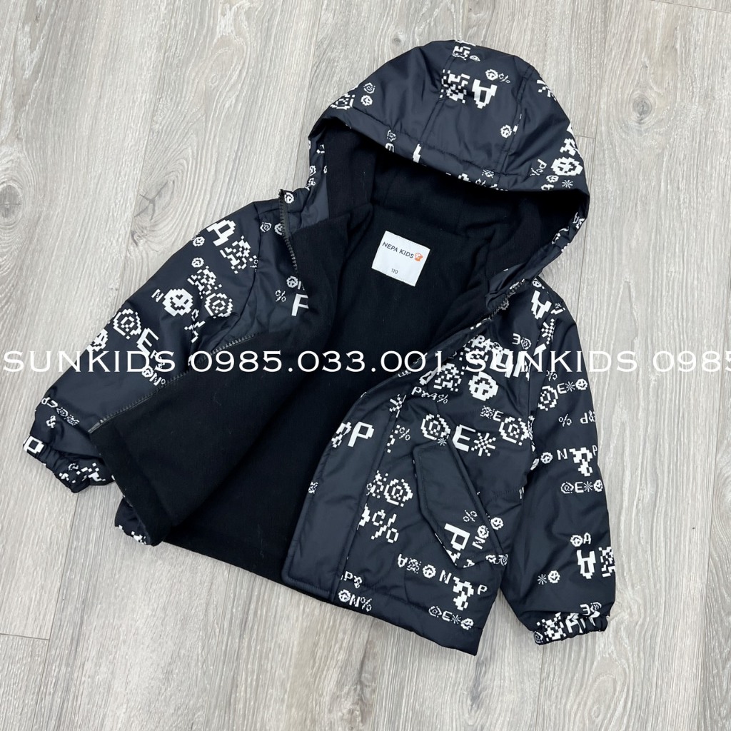 Áo khoác phao cho bé lót nỉ Ne. pa kids