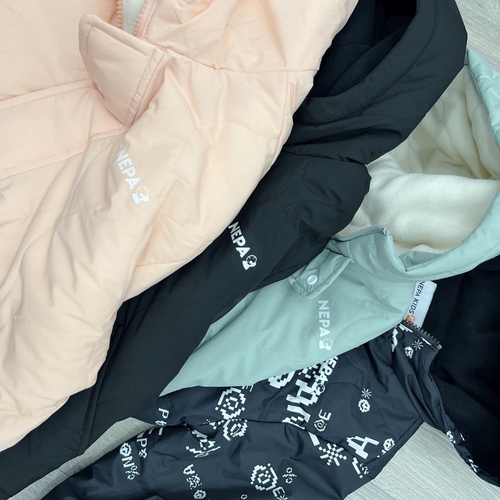 Áo khoác phao cho bé lót nỉ Ne. pa kids