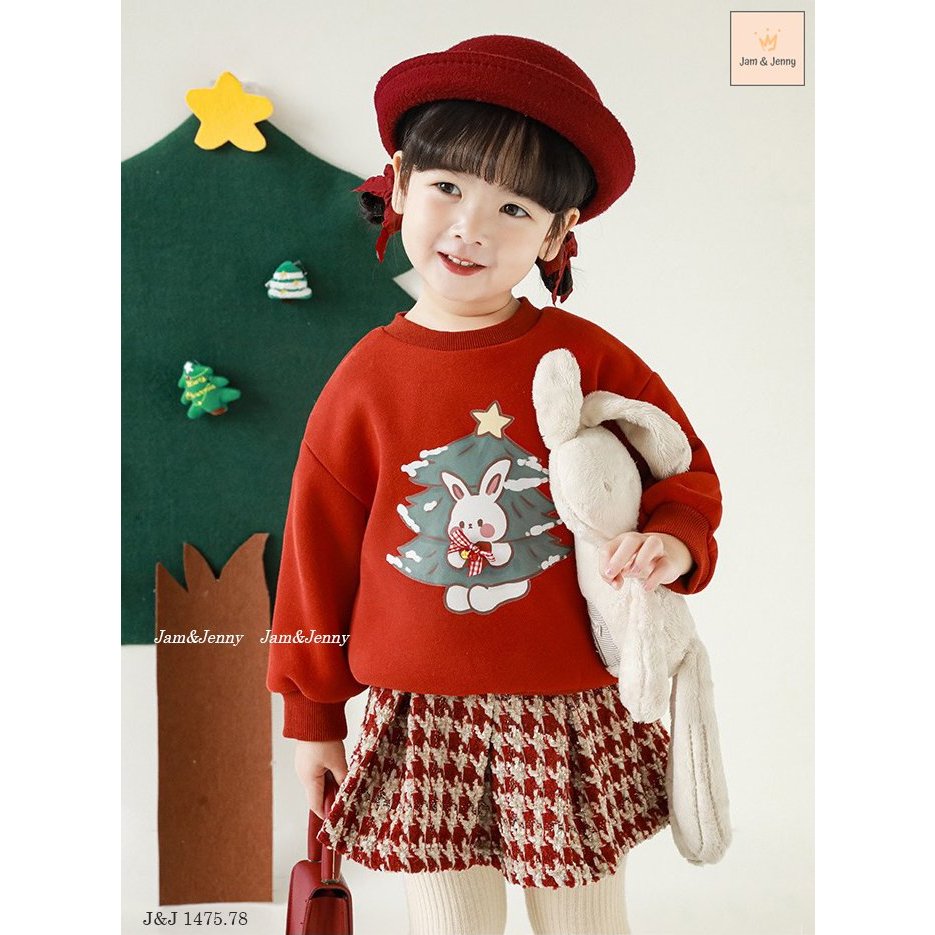 Set váy bé gái Jam & Jenny hình thỏ đỏ